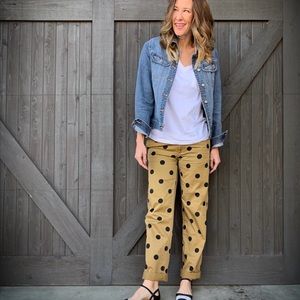 JCrew Boyfriend Polka Dot Chinos size 2